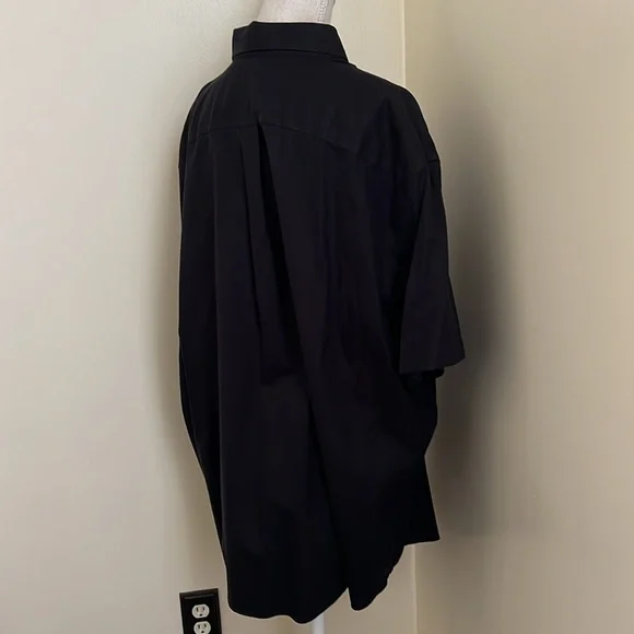 Roundtree & Yorke Black Casual Button Down Men Shirt - Picture 11 of 12